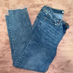 Blue Lauren Conrad High-Rise Skinny Ankle Jeans #skinny #highrise